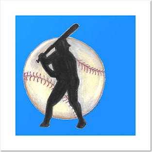 Baseball Silhouette Posters and Art